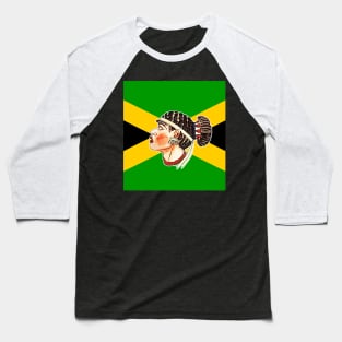 Black girl with Jamaican flag Baseball T-Shirt